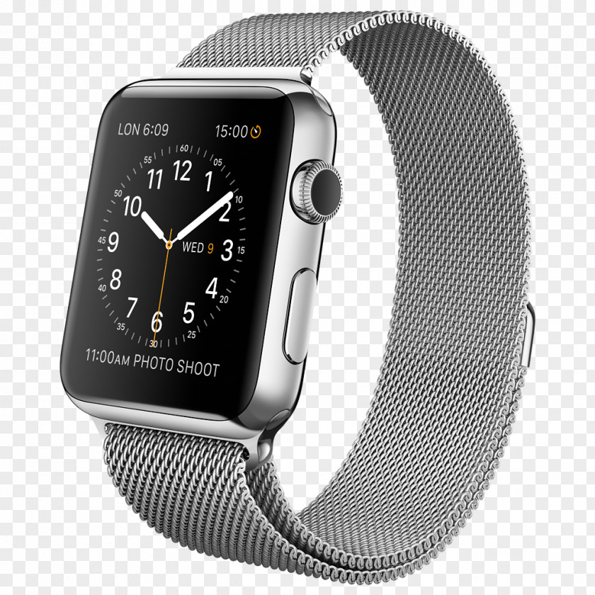Apple Watch Series 2 1 38mm Space Black Case With Stainless Steel Link Bracelet 42mm PNG