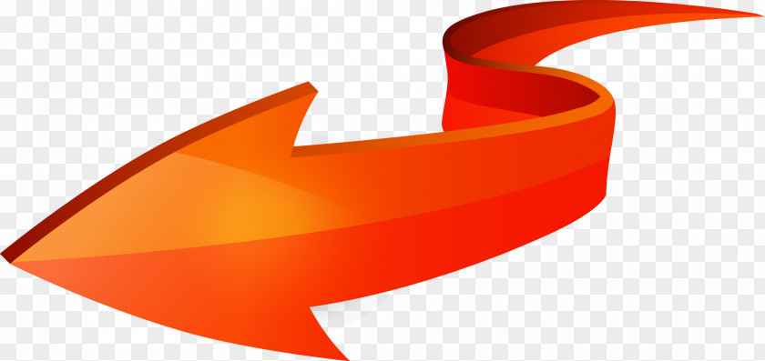 Dynamic Arrow Orange Arah Euclidean Vector PNG