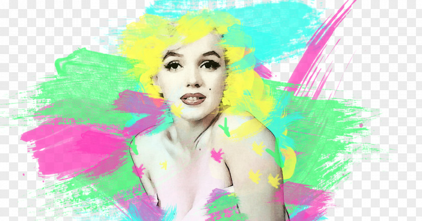 Marilyn Monroe Human Hair Color Coloring Yellow Illustration PNG