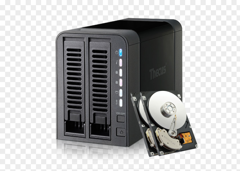 Network Storage Systems Thecus N2350 1GB 2-BAY NAS Serial ATA Hard Drives PNG