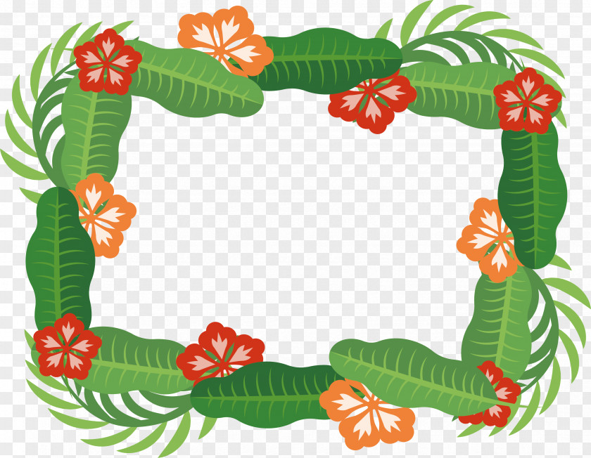 Tropical Background Vector Graphics Design Leaf Ornament PNG