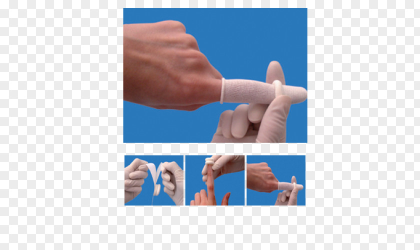 Adherent Thumb Dressing Digit Adhesive Bandage Finger Cot PNG