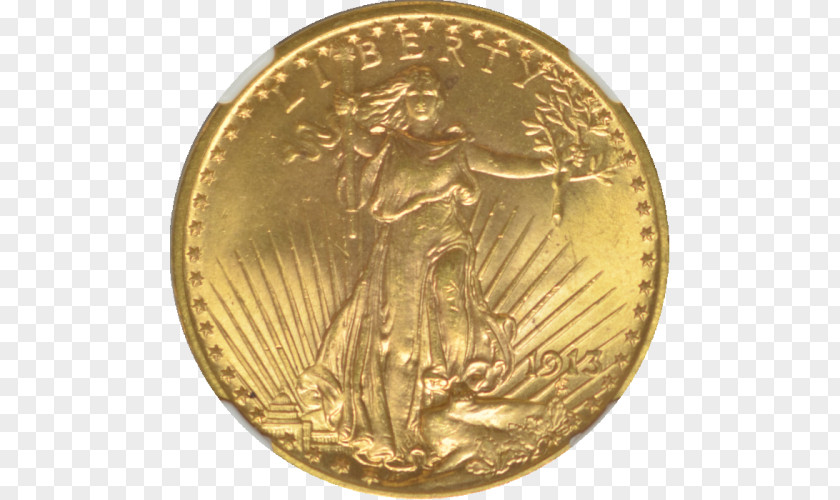 Coin Gold Saint-Gaudens Double Eagle Collecting PNG