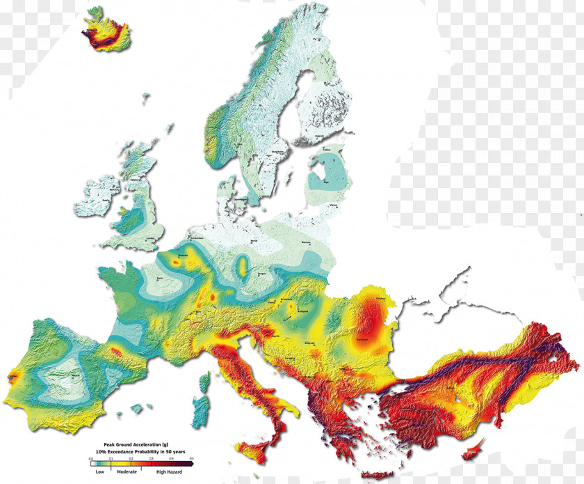 World Map Europe Seismic Hazard Earthquake PNG