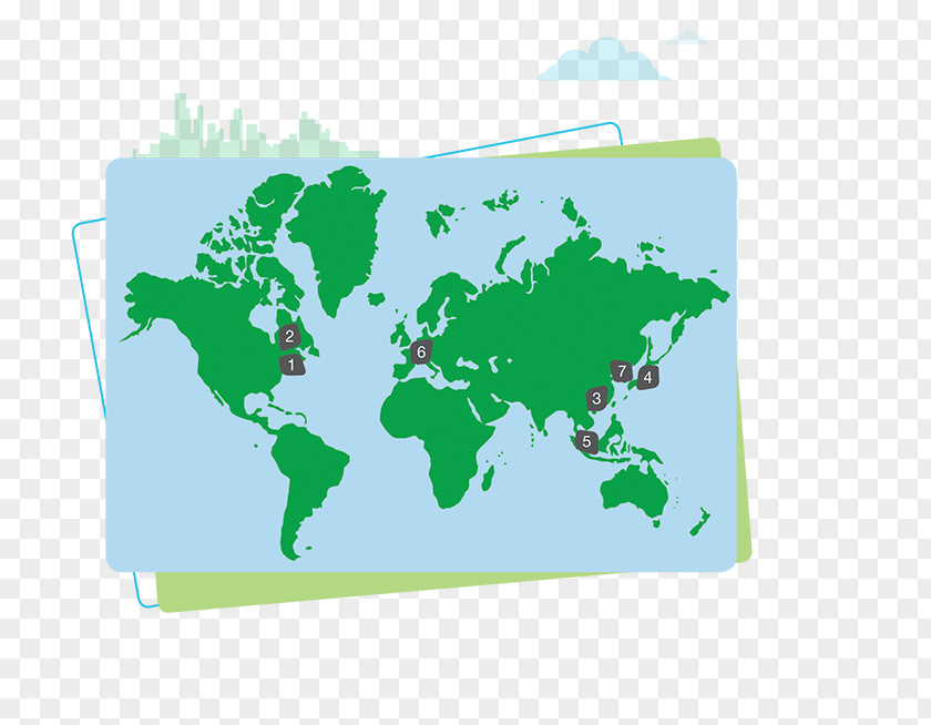 World Map Globe Mercator Projection PNG