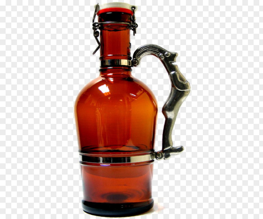 Beer Bottle Growler Glass PNG