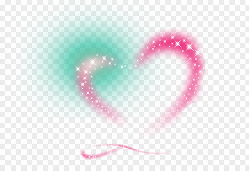 Colorful Heart-shaped Glare PNG