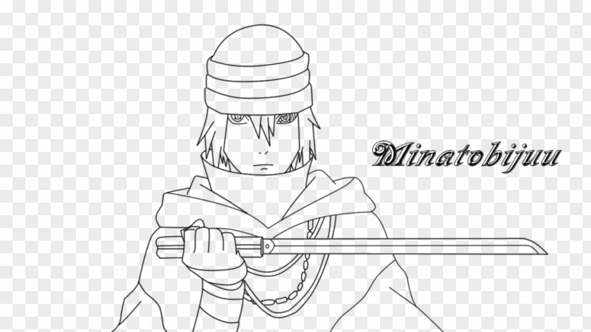 Konoha Line Art Finger Sketch PNG