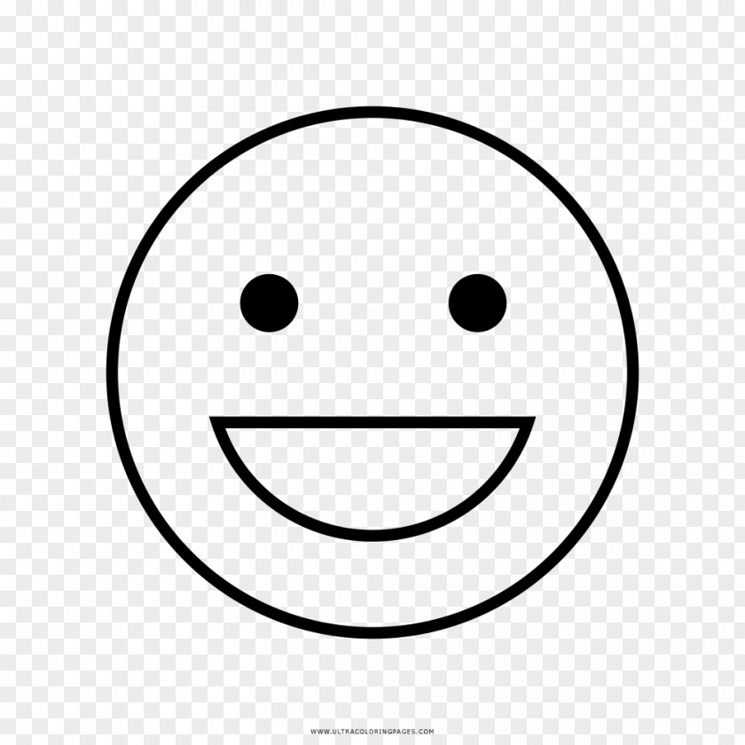 Smiley Line Art Drawing Coloring Book PNG