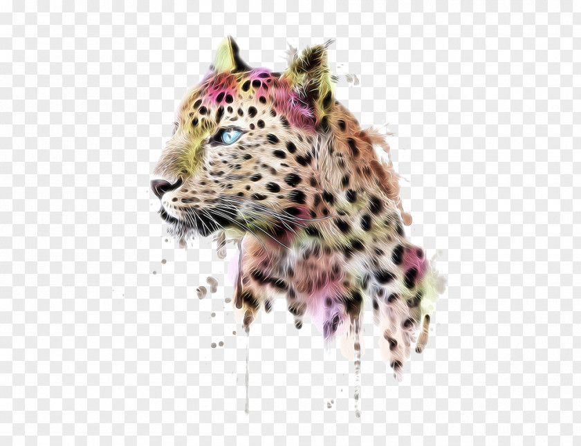 Hand-painted Watercolor Cheetah Leopard T-shirt Clothing Dress PNG