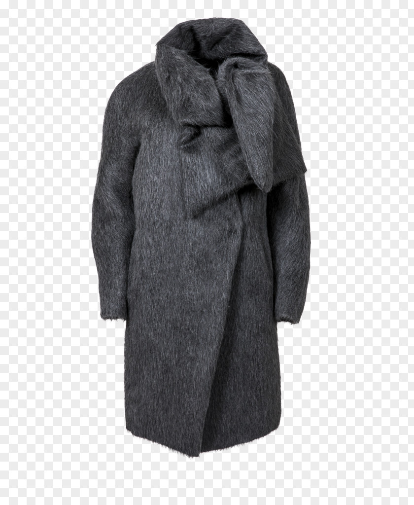 Ramune Overcoat Grey Wool PNG