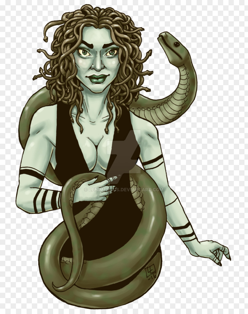 Serpent Ink Cartoon Legendary Creature PNG