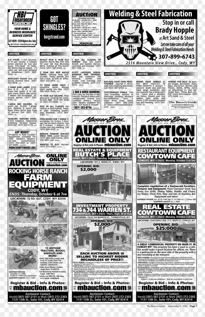 Big Horn Avenue Newspaper White PNG