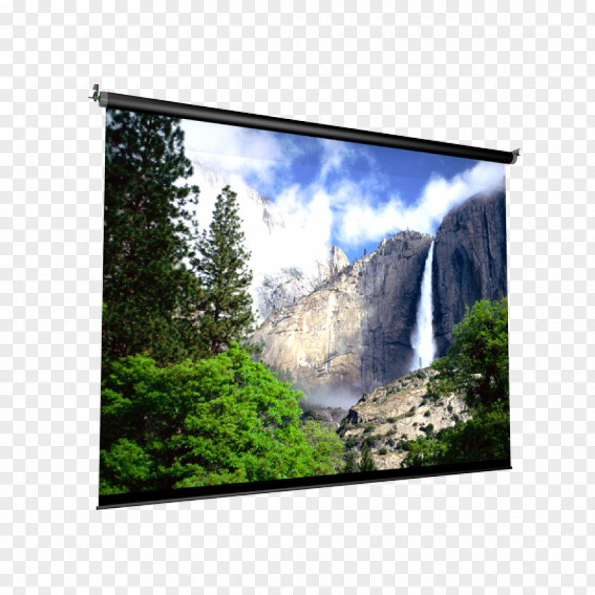 Big Screen Tv Yosemite Falls Bridalveil Fall Valley Yellowstone National Park PNG