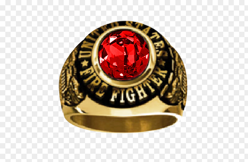 Firefighter Ring Jewellery Gemstone Gold Clothing Accessories PNG