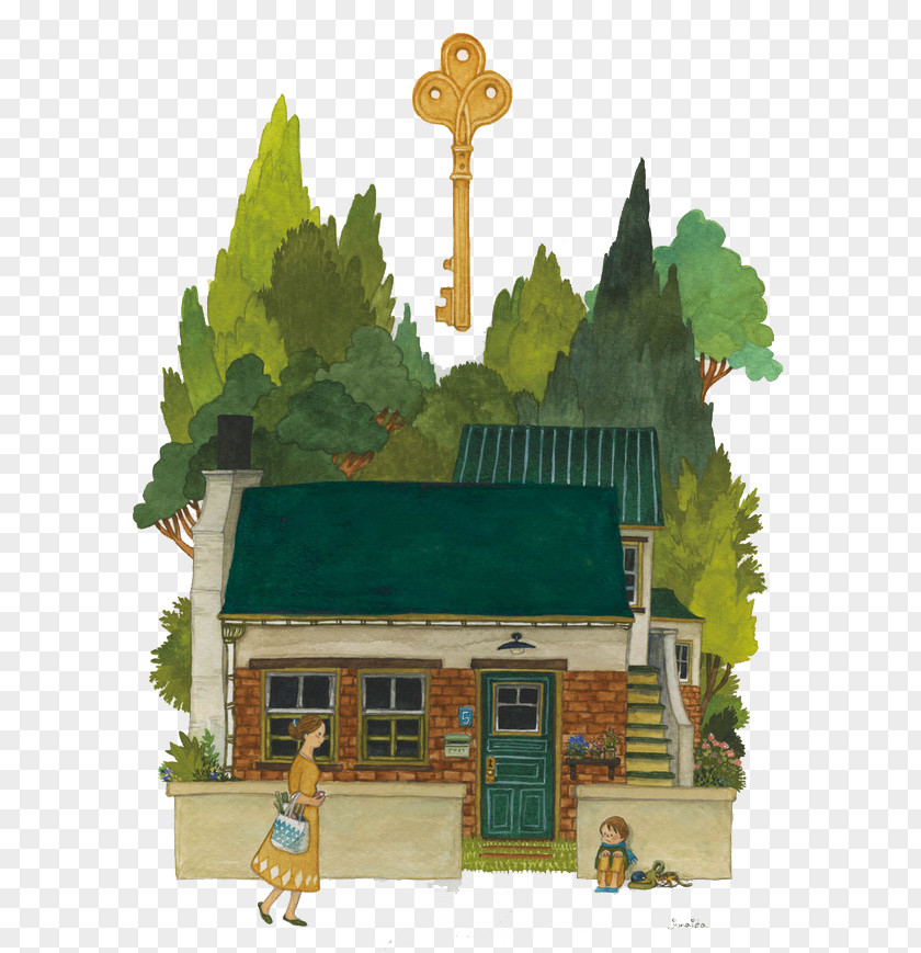 House And Keys Adobe Illustrator Illustration PNG