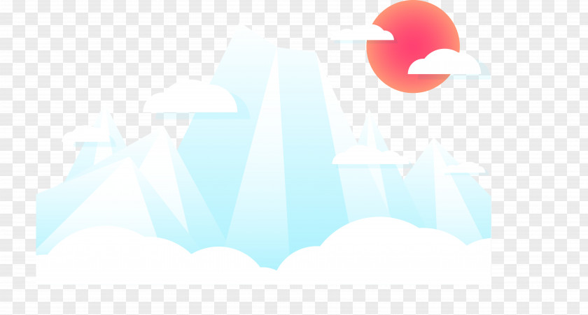 Snow Mountain Sunrise Vector Logo Brand Font PNG