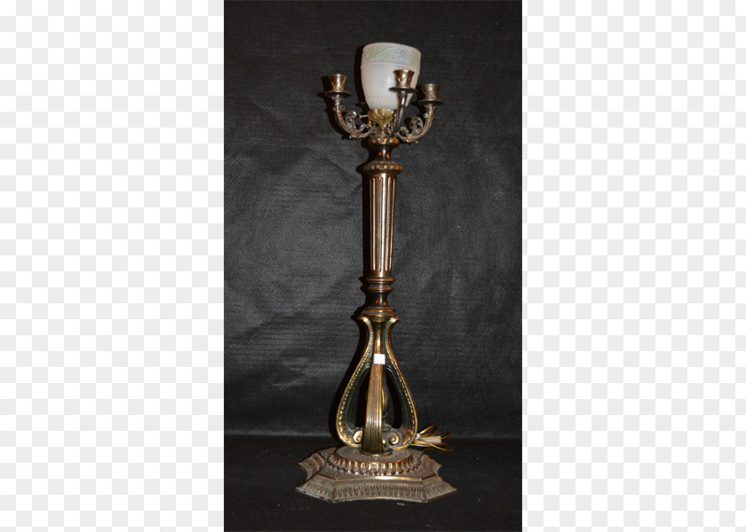 Brass 01504 Bronze Statue Candlestick PNG