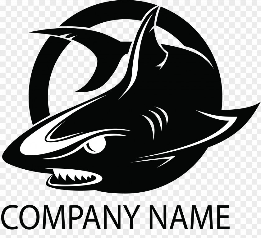 Decorative Black Shark Signs Logo Royalty-free Clip Art PNG