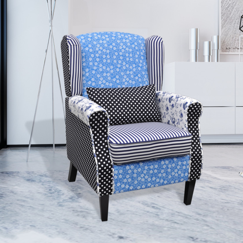 Armchair Wing Chair Massage Patchwork Furniture PNG