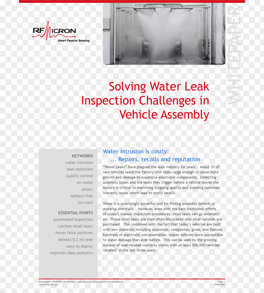 Car Leak Intrusion Detection System White Paper Moisture PNG