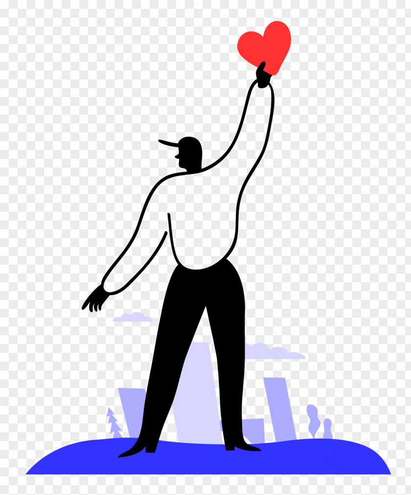 Holding Heart Up PNG