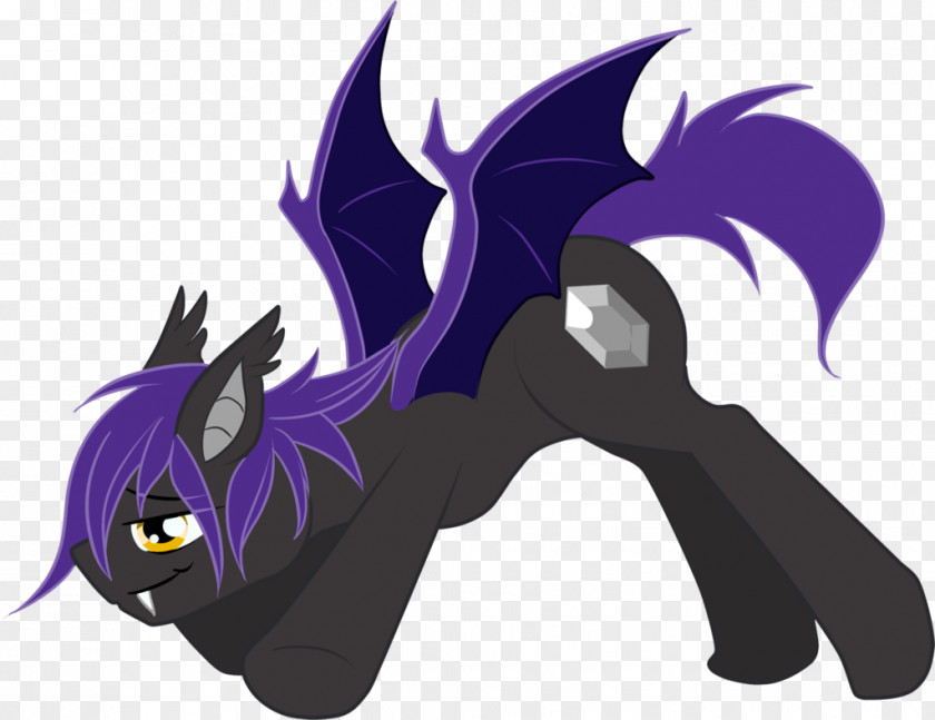 Horse Legendary Creature Purple BAT-M Cartoon PNG