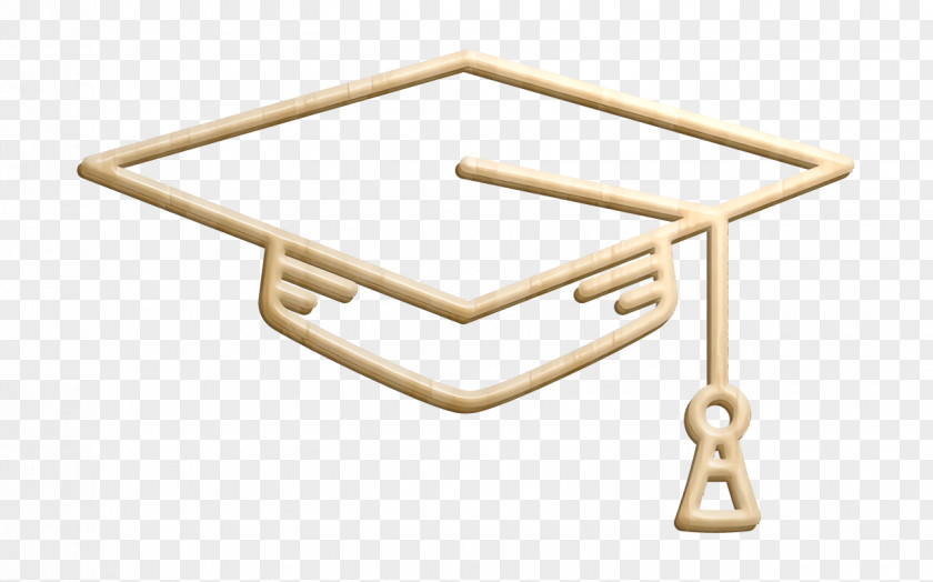 Mortarboard Icon Linear Detailed High School Elements University PNG
