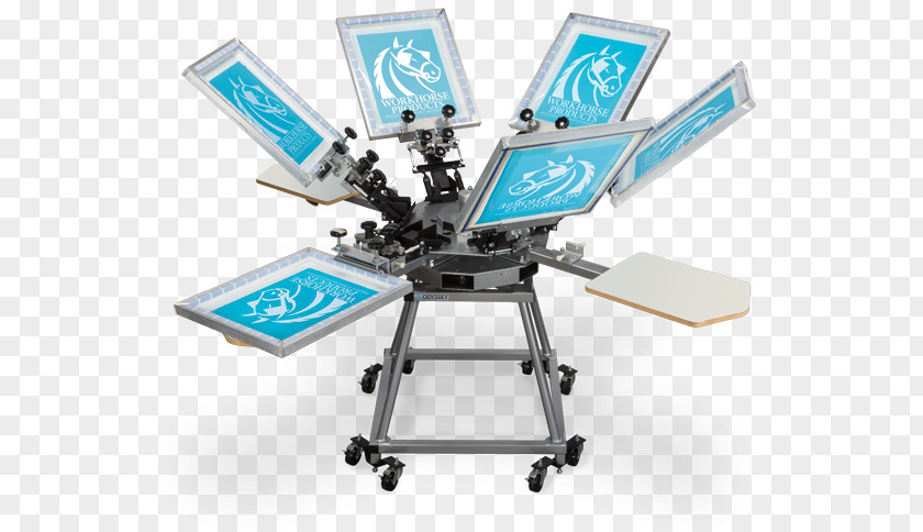 Smooth Bench Screen Printing T-shirt Textile Press Machine PNG