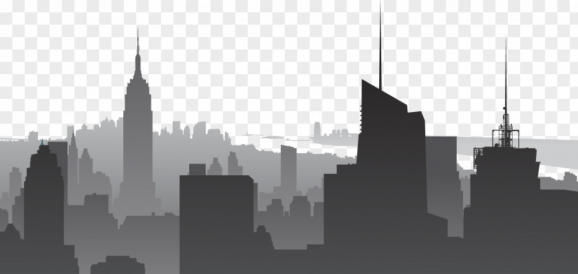 Cityscape Manhattan Skyline Clip Art PNG