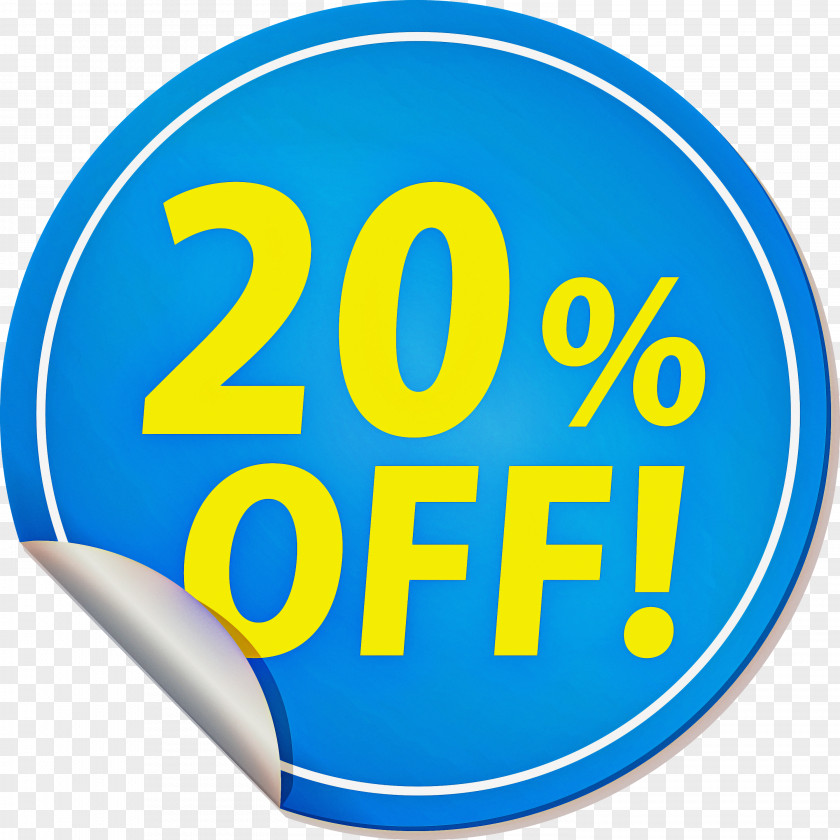 Discount Tag With 20% Off Label PNG