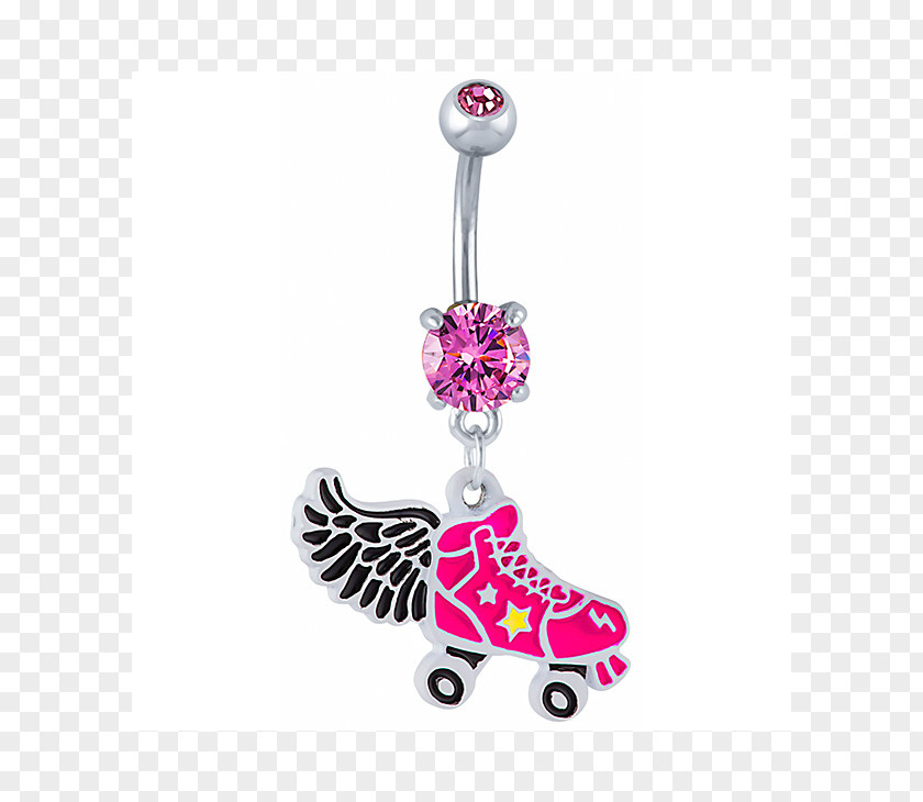 Jewellery Body Navel Piercing Pink M PNG