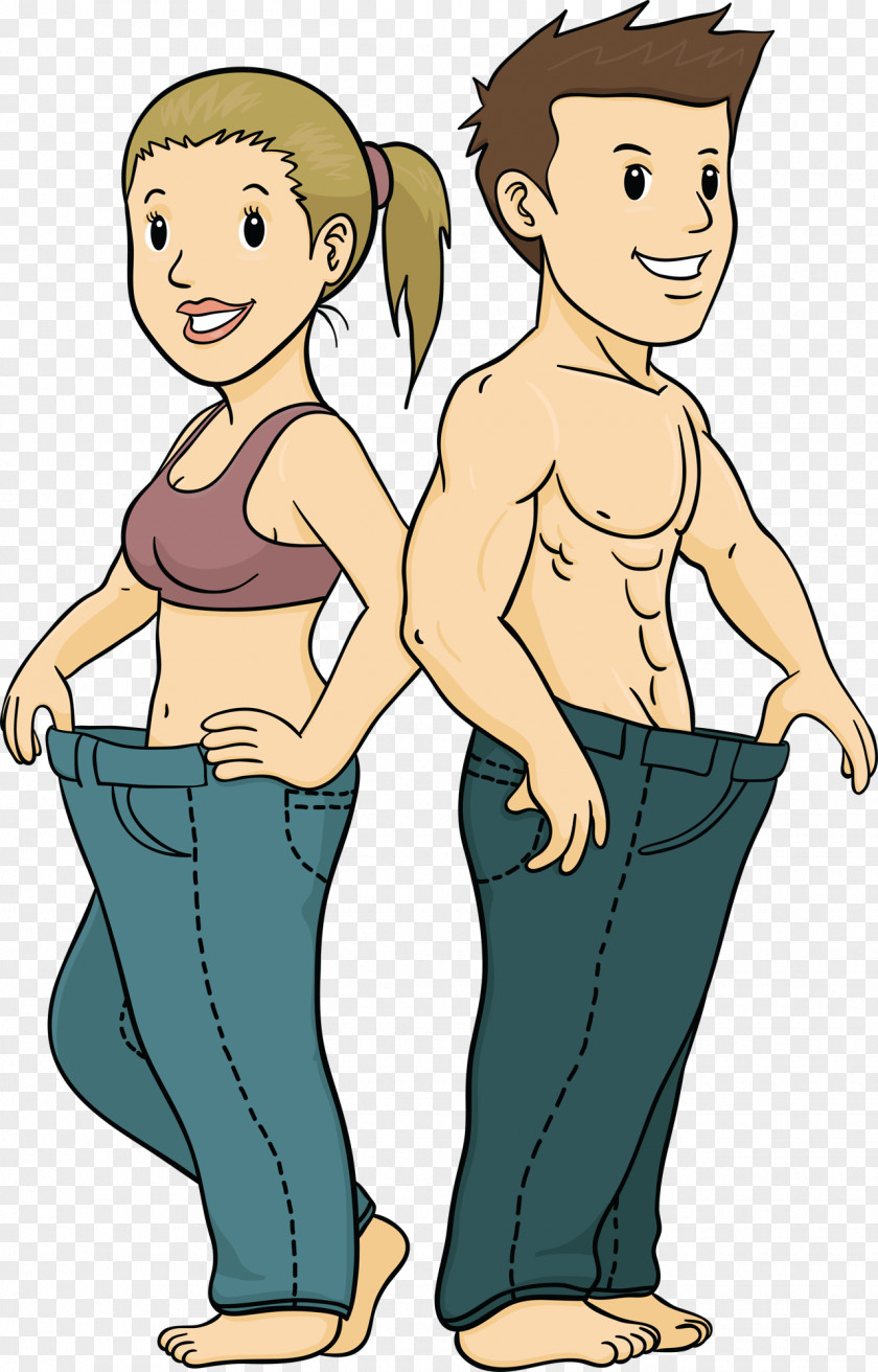 People Cartoon Weight Loss Clip Art PNG