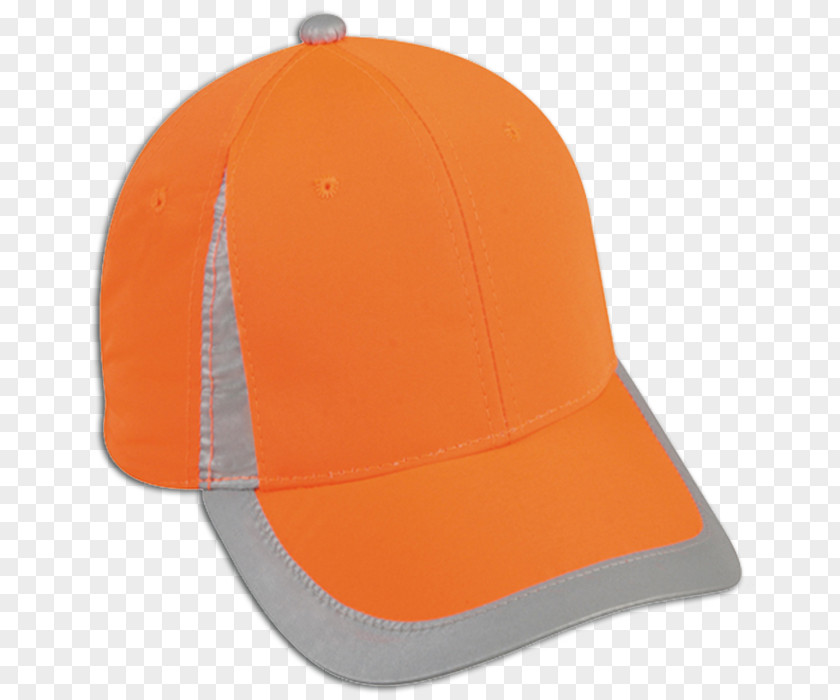 Safety Orange Baseball Cap PNG