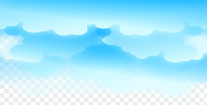 Blue Cartoon Cloud Clouds Fresh Sky Energy Wallpaper PNG