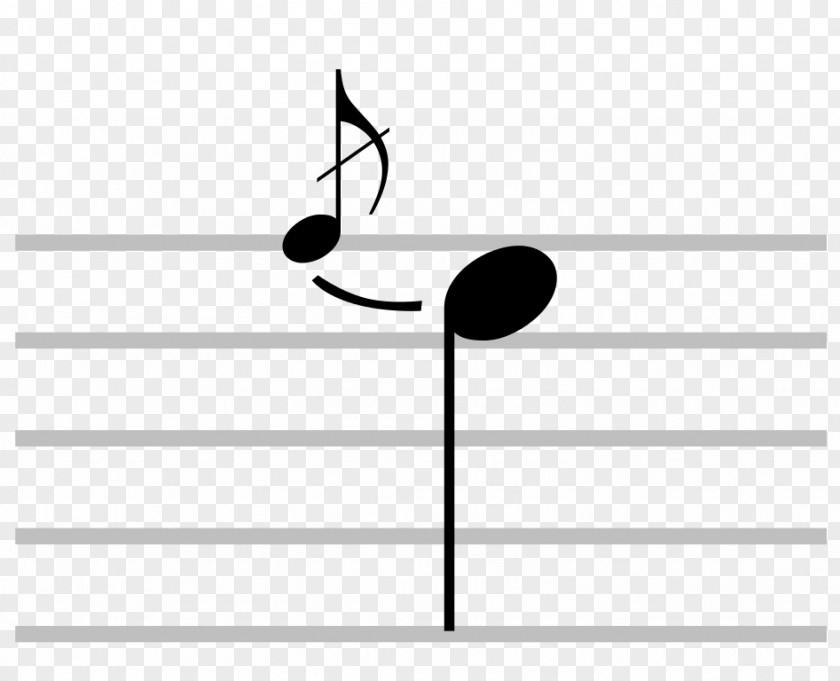Musical Note Notation Grace Appoggiatura Acciaccatura PNG