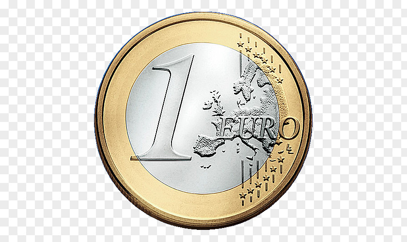 Euro Coin Transparent 1 Currency Eurozone PNG