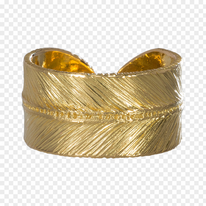 Gold Rhus Typhina Ring Feather Silver PNG