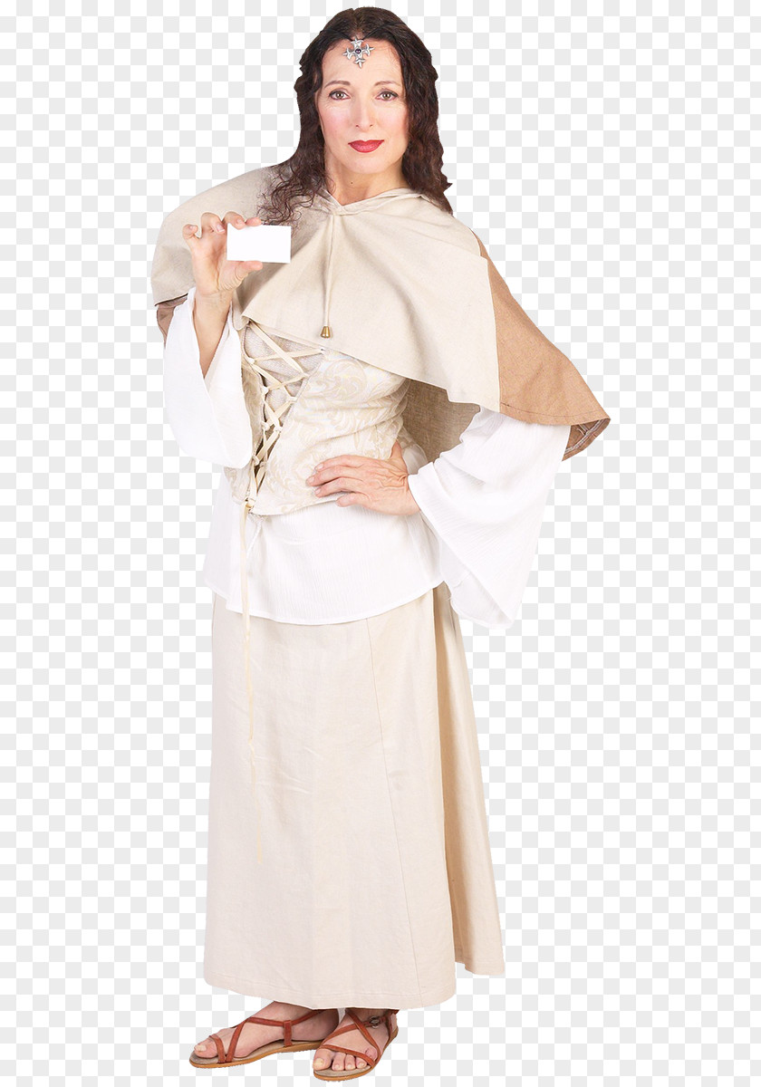 Historical Costume Robe Shoulder Sleeve Peach PNG
