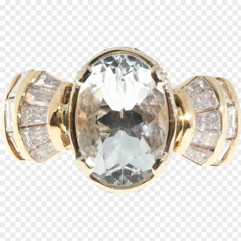 Diamond Engagement Ring Sapphire Gold PNG