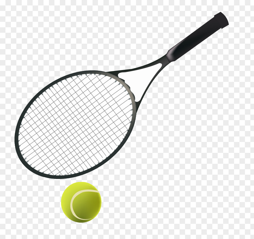 Green Tennis Racket Sports Equipment Ball PNG
