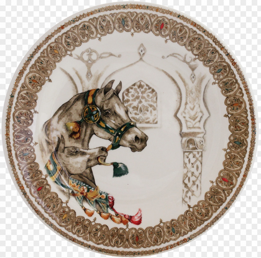 Plate Horse Faïencerie De Gien Tableware Fruitcake PNG