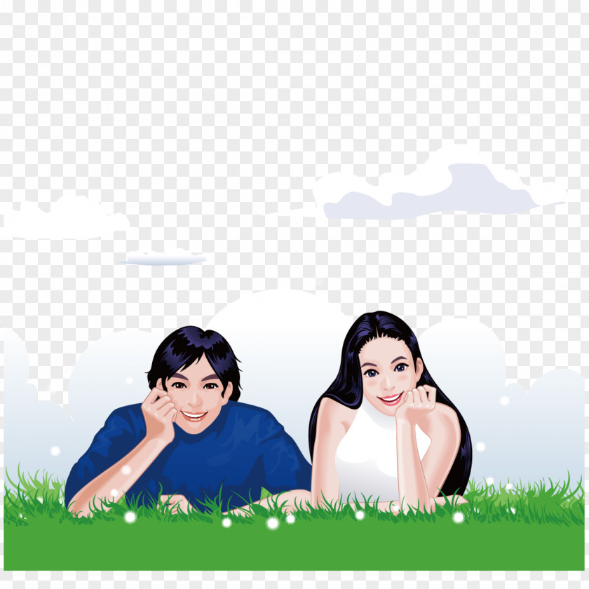 Tummy Couple On The Grass No Illustration PNG