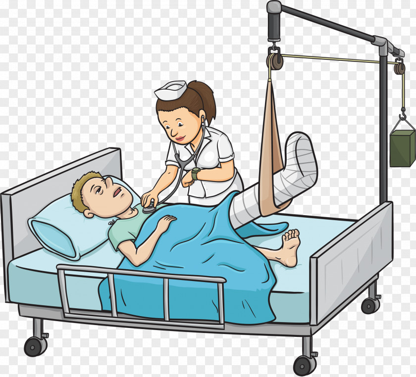Car Accident Clip Art Patient Hospital Bed Image PNG