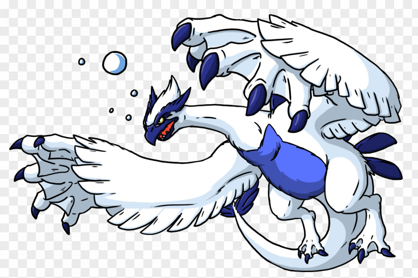 Lugia Pokemon Clip Art Illustration Drawing Mammal Line PNG