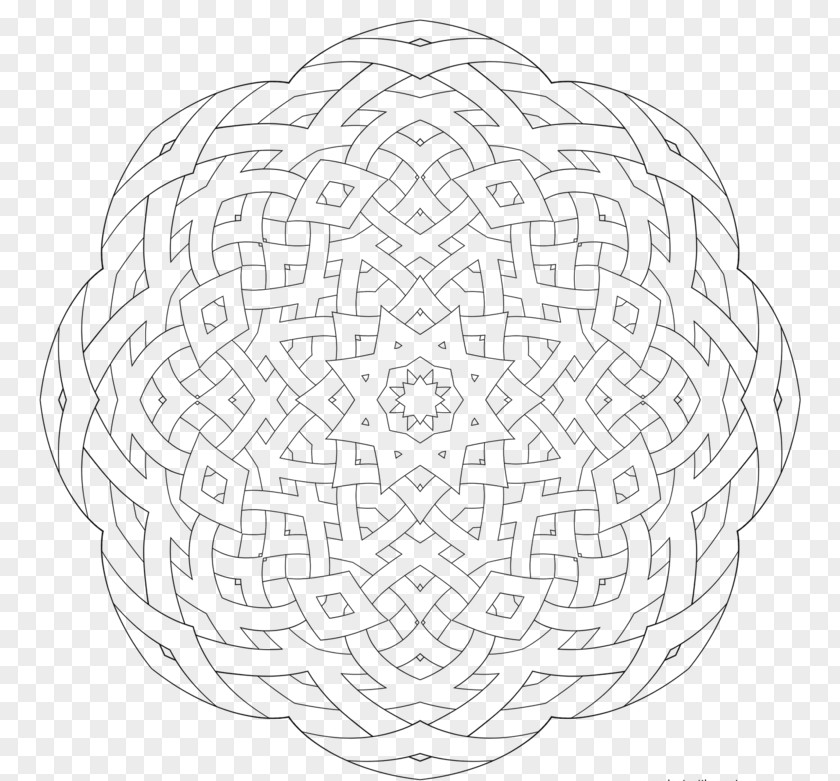 Rattan Coloring Book Mandala Adult PNG