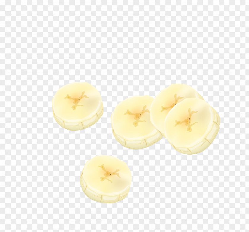 Vector Light Yellow Banana Slices Dry Fruit PNG