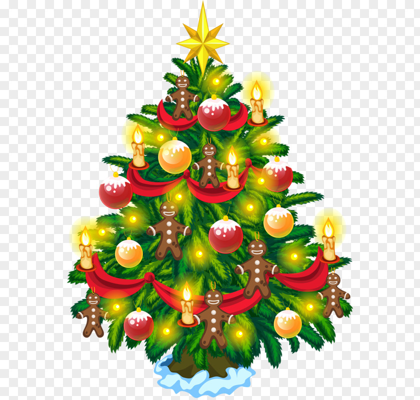 Green Christmas Tree Candle PNG