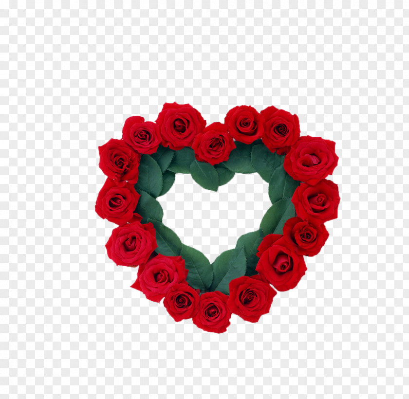 Heart-shaped,Rose Flower Rose Wreath Valentines Day Heart PNG