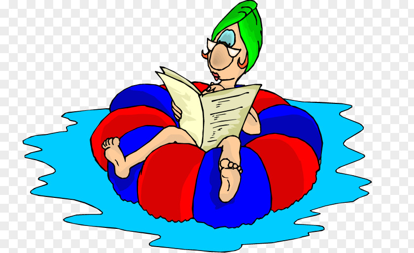 Middle Age Woman Lifebuoy Swimming Pool Cartoon Clip Art PNG